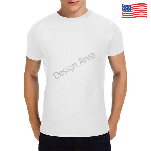 Men's Heavy Cotton T-Shirt (White-Two Side Printing)
