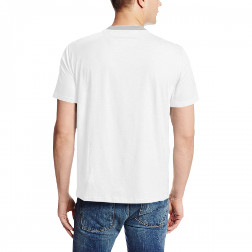 Men's All Over Print T-Shirt (Solid Color Neck) (Model T63)