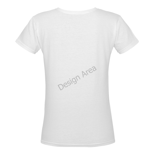 Women's Deep V-neck T-shirt (Model T19)