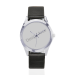 Unisex Silver-Tone Round Leather Watch (Model 216)