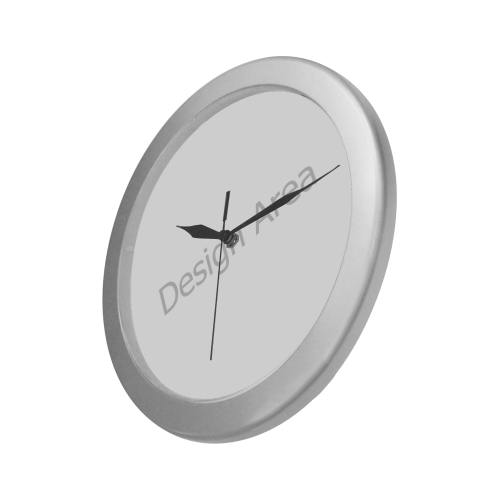 Silver Color Wall Clock