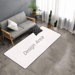 Area Rug with Black Binding 7'x3'3''