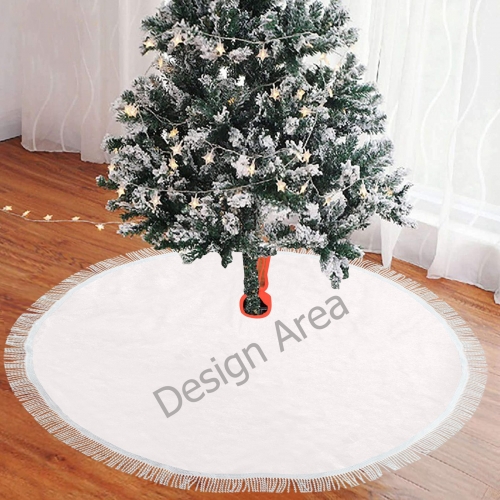 Thick Fringe Christmas Tree Skirt 48"x48"