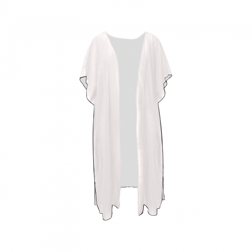 Mid-Length Side Slits Chiffon Cover Ups (Model H50)