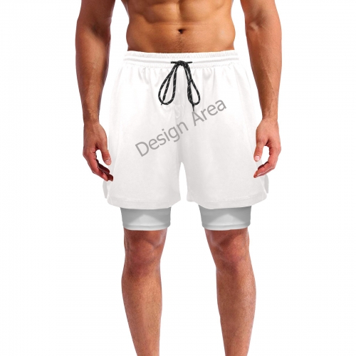 Men's Sports Shorts with Compression Liner (Model L62)