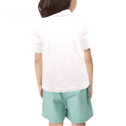Little Girls' All Over Print Polo Shirt (Model T55)