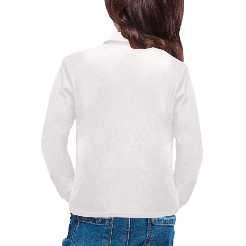 Little Girls' All Over Print Long Sleeve Polo Shirt (Model T73)