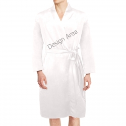 Men's Long Sleeve Belted Night Robe (Model H56)