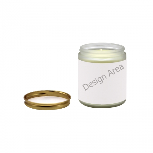 Frosted Glass Candle Cup - Large Size (Lavender&Lemon)