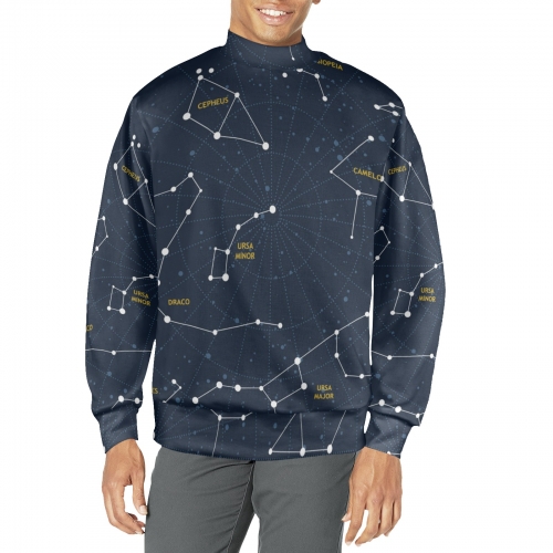 Women's All Over Print Mock Neck Sweater (H43) main image 0