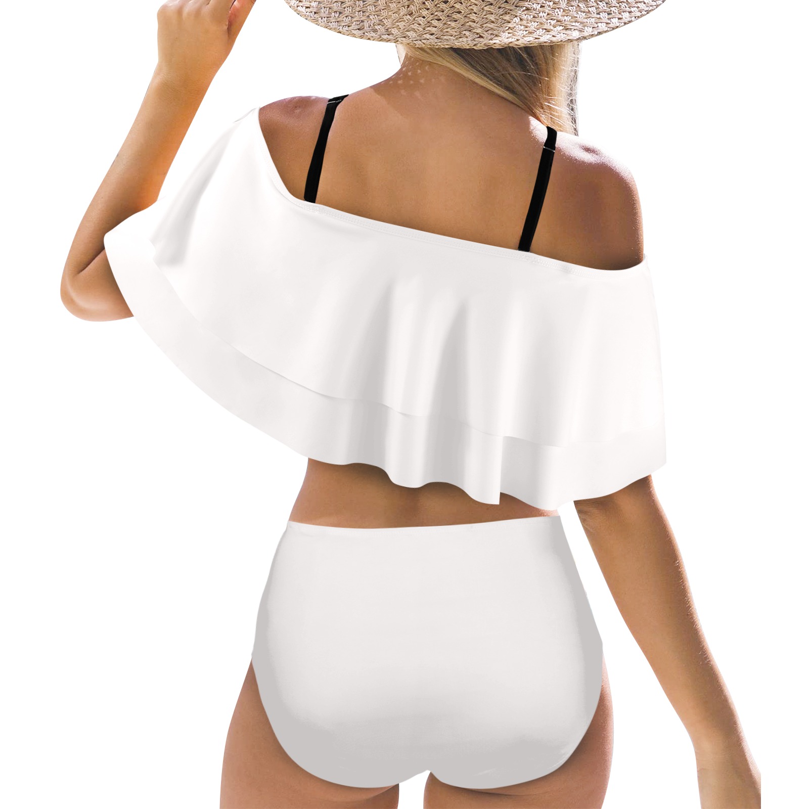 Women S Ruffle Off Shoulder Bikini Swimsuit Model S