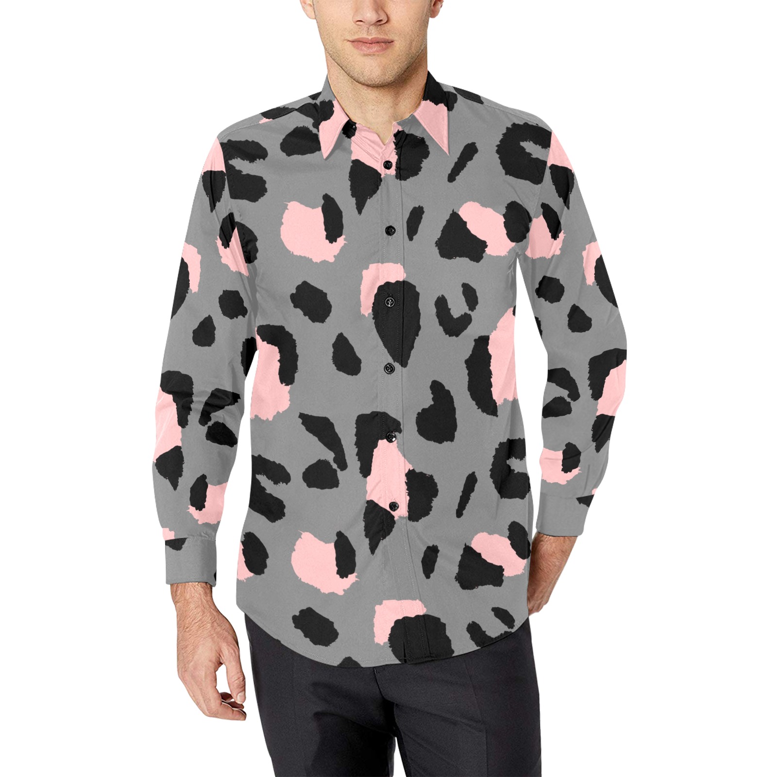 Men's All Over Print Dress Shirt (Without Pocket) (Model T61)