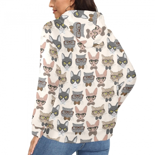 Women's Fleece Full-Zip Hoodie (Model H60)