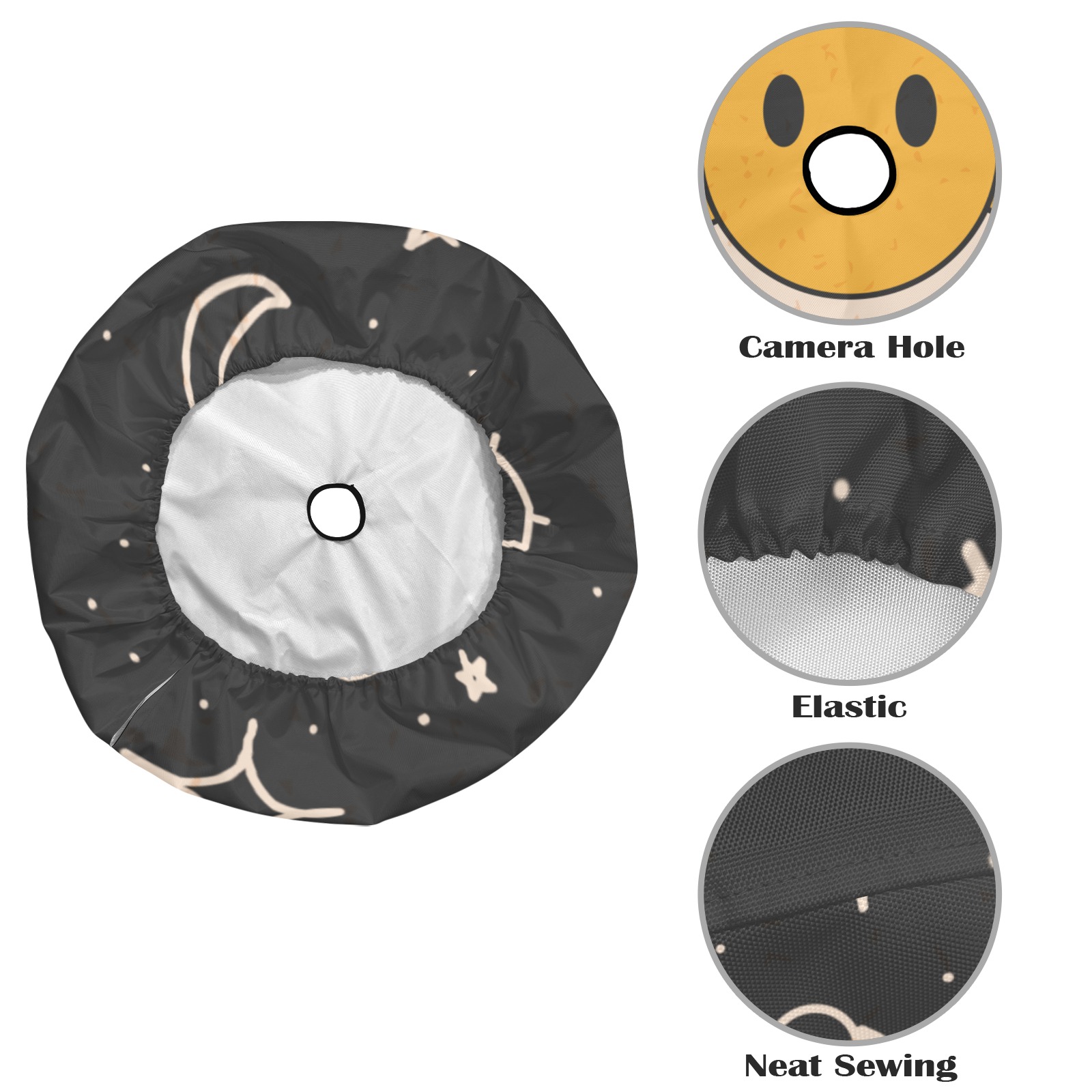 Spare Tire Cover with Backup Camera Hole (30 Inch)