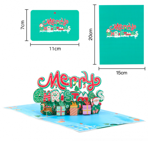 3D Pop Up Greeting Card for Christmas