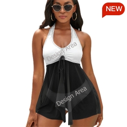 Split Skirt Swimsuit (QZ6081)