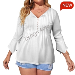 Women's Ruffled Petal Sleeve Top