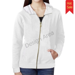 All Over Print Full Zip Hoodie for Women (Model H14)