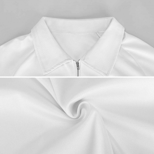 Men's Zipped Short-sleeve Sports Shirt