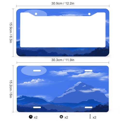 License Plate (2 Round Holes)