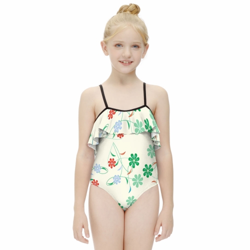 Children's Off-shoulder Swimsuit (NT045)