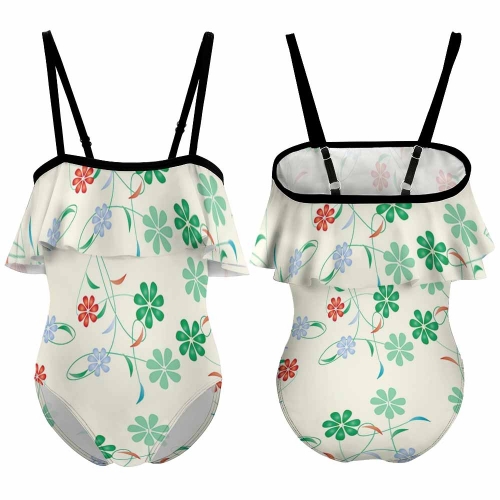Children's Off-shoulder Swimsuit (NT045)