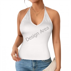 Women's V-Neck Halter Top (Model T83)