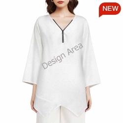 Women's V-Neck Zip Top