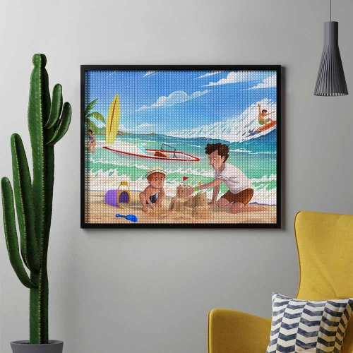 Glitter DIY Canvas Wall Art 20"×16"