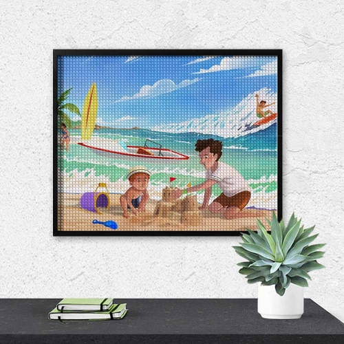 Glitter DIY Canvas Wall Art 20"×16"