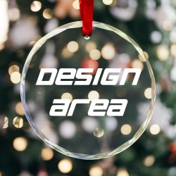 Round Crystal Glass Ornament-New