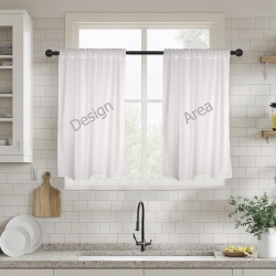 Window Curtain 28"x40"-Velvet (2-Piece)