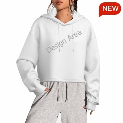 All-Over Print Cropped Hoodie