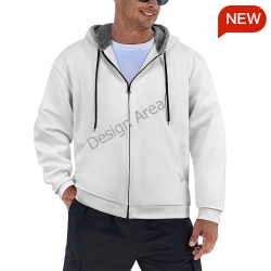 Men's Double Layer Fleece Zippered Hoodie