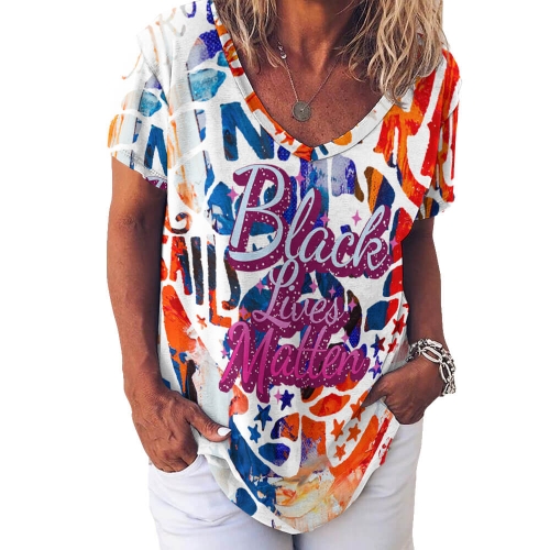 Women's Ice Silk V-Neck T-Shirt