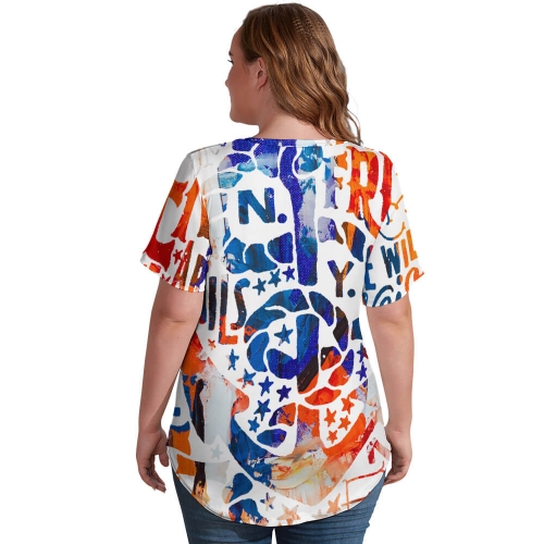 Women's Ice Silk V-Neck T-Shirt