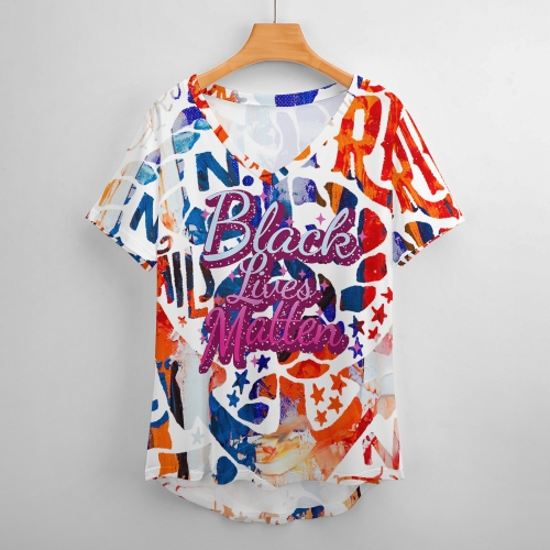 Women's Ice Silk V-Neck T-Shirt