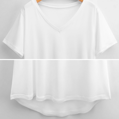 Women's Ice Silk V-Neck T-Shirt