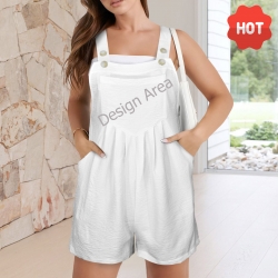Women's Pocket Bib Short Romper