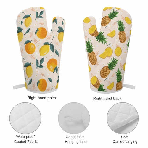 Heat Resistant Oven Mitt With Pot Holder