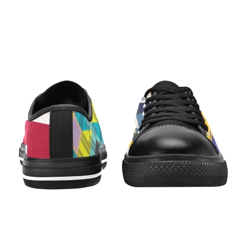 Men's Low Top Canvas Shoes-4 Sides (Model 018)