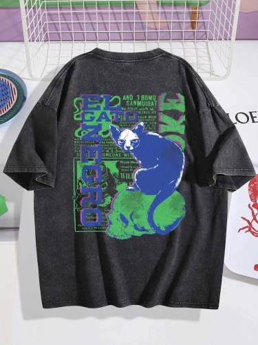 Vintage Wash Tee – Front & Back Print (USA)