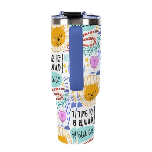 40oz Tumbler with Multi-Color Handle