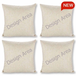 Linen Pillow Case 18x18 inch (Two-Side Printing) (Set of 4)