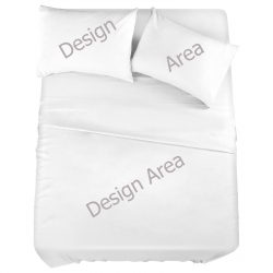 4-Piece Bedding Set with Blank Fitted Sheet 68.9x82.7inch