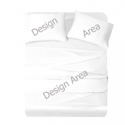 4-Piece Bedding Set with Blank Fitted Sheet 74.8x82.7inch