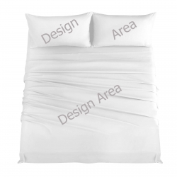 4-Piece Bedding Set with Blank Fitted Sheet 82.7x82.7inch