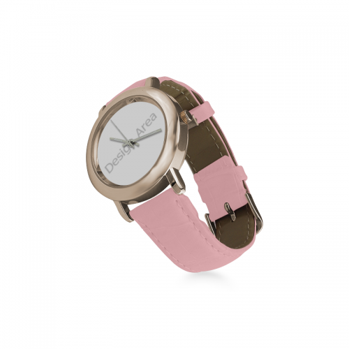 Women's Rose Gold Leather Strap Watch(Model 201)