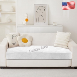 Sofa Cushion Cover (50x27.5x8 inch) (2-Pack)