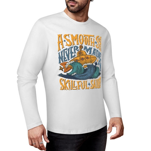 Cotton Long Sleeve T-Shirt (Front Printing)